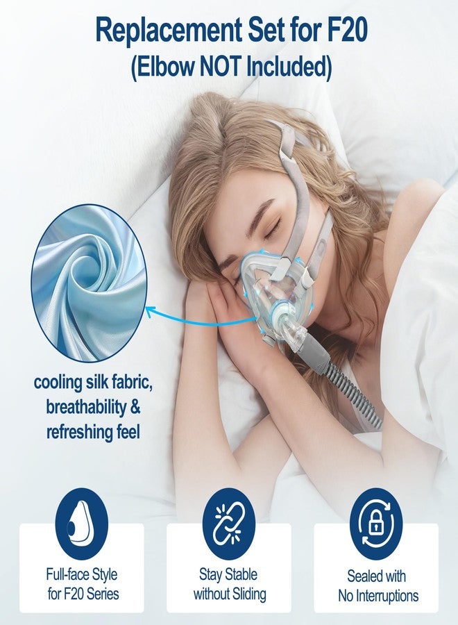 MEDICOLOR Improved Frame Set for Airfit F20, Includes Full Face Cushion Medium, Head Strap, Frame & Clips, 2 PCS CPAP Strap Covers, Enhanced Comfort CPAP Supplies by MEDICOLOR (M) - Image 3